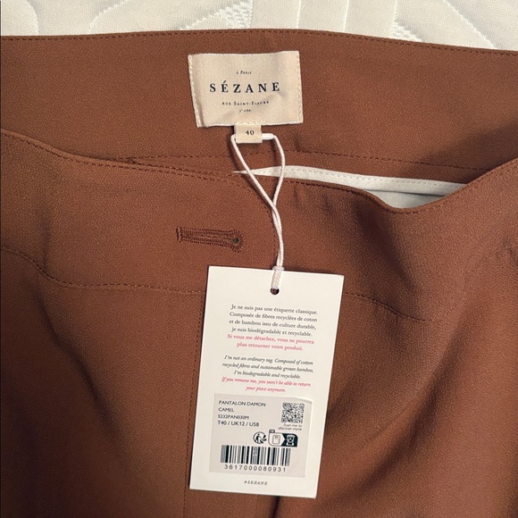 NWT Sezane Damon trousers size 40/8 - Picture 6 of 6